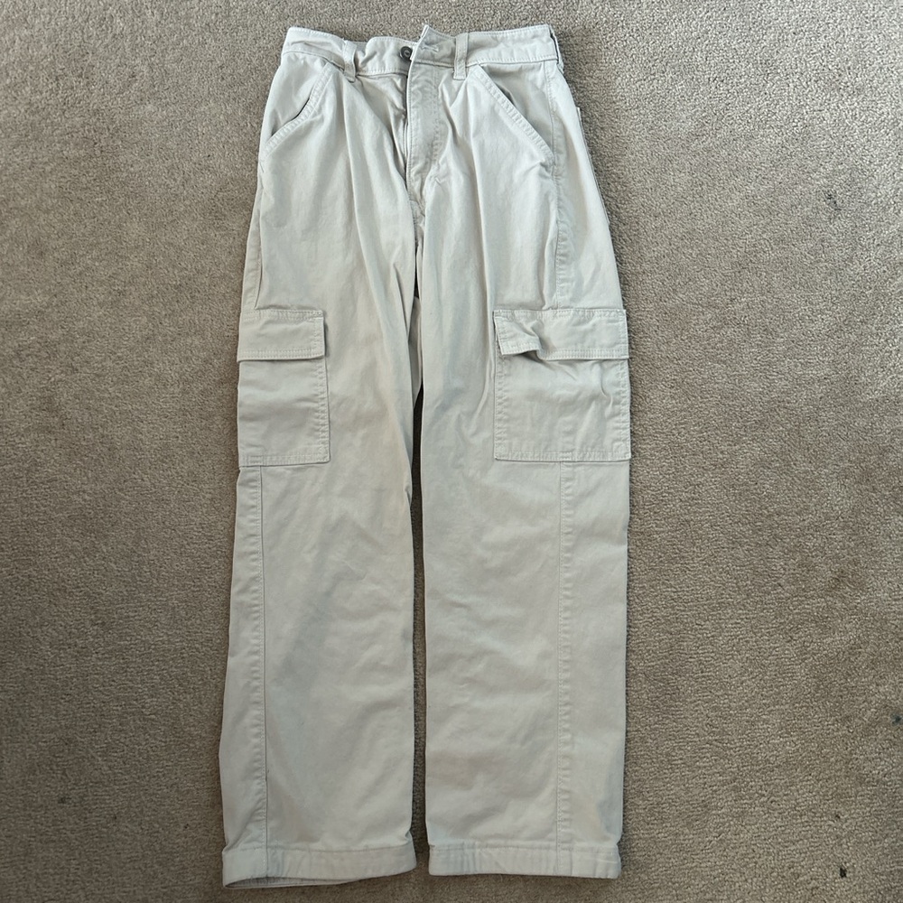 Hollister 000 white cargo pants